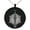 Black, variant on Stainless Steel Gungnir Odin's Spear Viking Norse Engraved Small Medallion Circle Charm Pendant Necklace