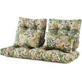 thumbnail image 2 of ARTPLAN Outdoor Loveseat Cushions,5 Piece Wicker Chair Cushions Set,Tufted Cushons for Wicker Bench Patio Furniture,Floral, 2 of 6