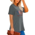 thumbnail image 2 of XCHQRTI Faith 4th of July Shirt Plus Size Women Graphic Tees Summer Short Sleeve Tops, 2 of 7