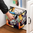 thumbnail image 5 of Rhinoceros Large Capacity Foldable Storage Basket Organizer Bins with Handle, 10.8"x10.5"x10.6", Cube Organizer, 5 of 6