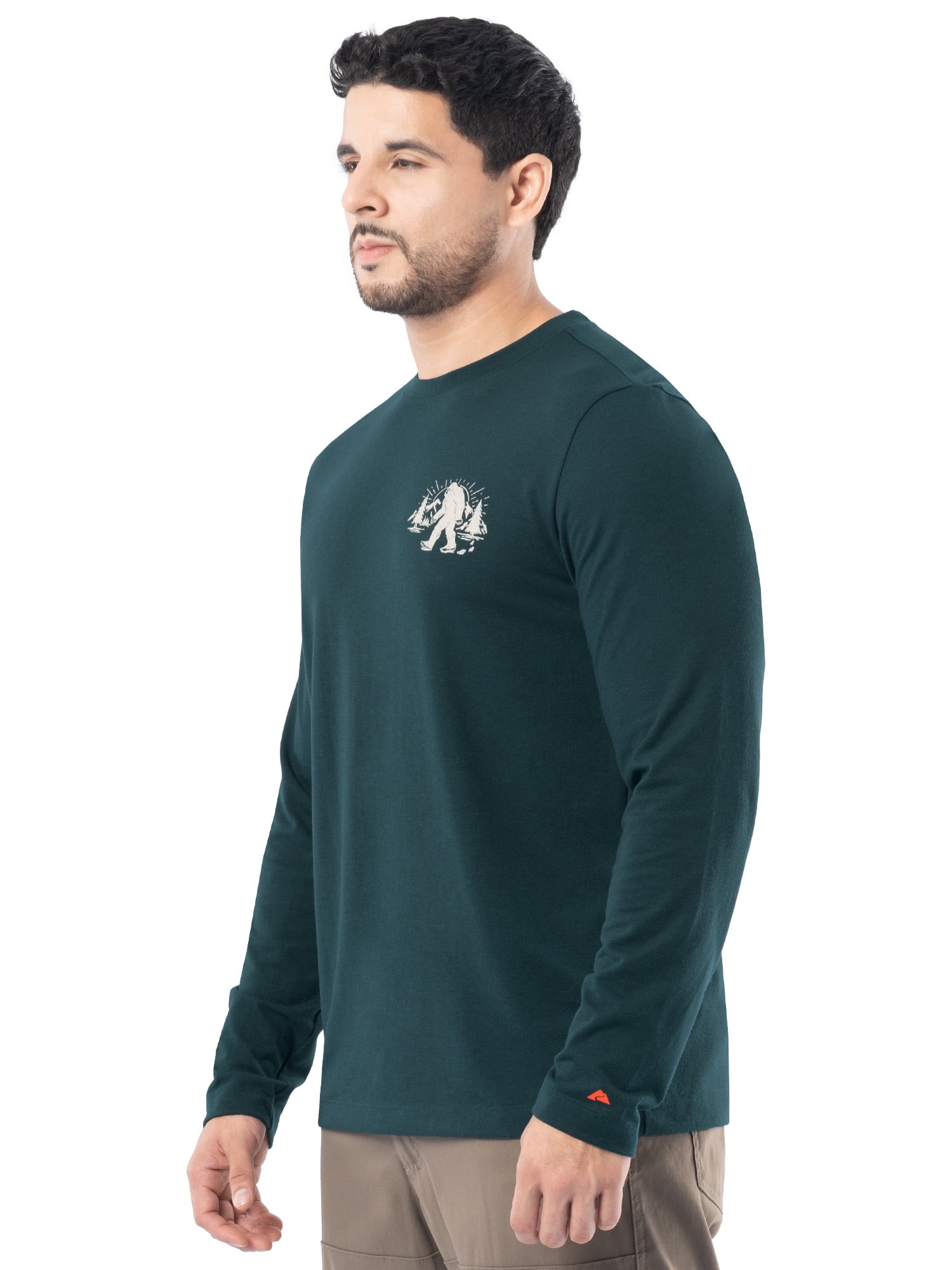 Ozark Trail Men's Active Graphic Tee with Long Sleeves, Sizes S-3XL