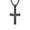 Black & Silver, variant on Stainless Steel Cross Necklace for Men, Religion Fashion Jewelry Gifts, 24 In