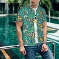 thumbnail image 6 of KLL Jungle Animals for Men's Baseball Shirts,Short Sleeve Casual Shirts Button Down Shirt for Men Beach Summer Wedding Shirt-Large, 6 of 7
