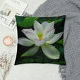 thumbnail image 2 of FUMJ Throw Pillow Cover Lotus Flowers Watercolor Summer Floral Blossom Botanical Green Leaves Plant Garden Decor Lumbar Pillow Case Cushion for Sofa Couch Bed, 2 of 5