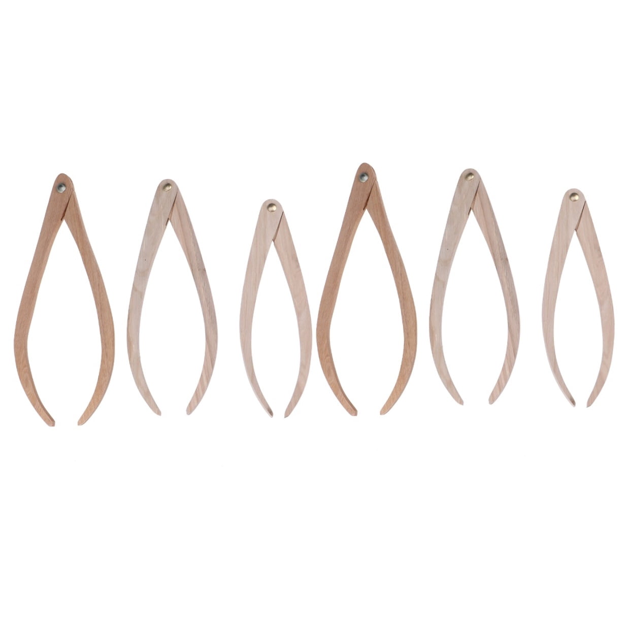 Raindrops 6 pcs  Wooden Calipers Pottery Clay Ceramic Measuring Tool (8inch, 10inch, 12inch)