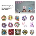 thumbnail image 4 of Cateissary Guirnalda de trasero de conejito ladrón de Pascua con guirnalda de Cruz de Pascua decoración del hogar de boda de primavera adornos de Kits de decoración para fiestas 12 Cateissary HA003715-12, 4 of 6