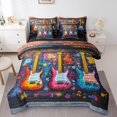 thumbnail image 1 of Erosebridal Guitares Électriques Literie Taille Complète, Blocs Graffiti Lit en Sac Taille Complète, Réversible 7 Pcs, 1 of 5