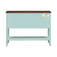 thumbnail image 2 of Vintage Narrow Long Pine Wood Console Table with 4 Drawers and 2 Doors, Large Storage Sofa Table with Open Shelf for Living Room, Hallway, Foyer, Kitchen, Retro Blue, 2 of 8
