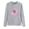 thumbnail image 3 of Aloohaidyvio No Boundaries Plus Size Tops,Women Breast Top Casual Long Sleeve Sweatshirt Pullover Blouse, 3 of 4