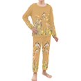 thumbnail image 2 of DISNIMO Giraffes Blossom Pajamas for Kids Girls 7-8 Pajama Girl 2 Piece Pajama Set for Boys Kids Pjs Long Sleeve and Pants Animal Print for Kids Crewneck Nightwear With Pocket, 2 of 6