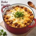 thumbnail image 3 of Olla holandesa de hierro fundido esmaltado Umite Chef 7QT, roja, 3 of 8