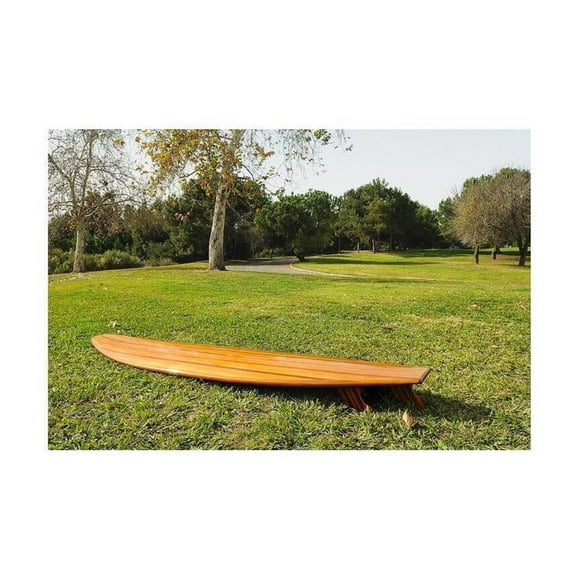 Wooden Surfboard Longboard Handmade Stylish Fins Glossy Exterior Red Cedar Epoxy Surfboard