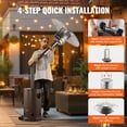 thumbnail image 3 of VEVOR Propane Patio Heater 50000BTU Tall Hammered w/Round Table Outdoor Bronze, 3 of 10