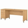 Bush Furniture Somerset 72" Single Pedestal Desk, Maple Cross