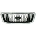 thumbnail image 1 of Grille For 2004-05 Ranger Chrome Shell w/ Silver Insert Plastic, 1 of 9