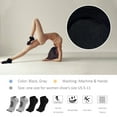 thumbnail image 5 of 4 Pairs Toeless Yoga Socks for Women Non-Slip Grip Socks Cotton Open Toe Socks, 5 of 6