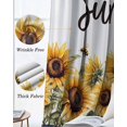 thumbnail image 3 of Sunflower Kitchen Curtains Blue Bottle Floral Country Bee Watercolor Cafe Short Curtains for Bathroom Blackout Window Curtain Grommet Small Window Treatment Drapes for Bedroom Living Room 42"x45"x2, 3 of 9