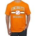 thumbnail image 1 of Wild Bobby City of Cincinnati Baseball Fantasy Fan Sports Men's T-Shirt, Orange, Large, 1 of 6