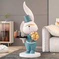 thumbnail image 2 of Estatuas de conejo para decoración del hogar, animales, mesa, sala de estar, suelo, accesorios para el hogar, sofá, bandeja decorativa grande, adornos, 2 of 5