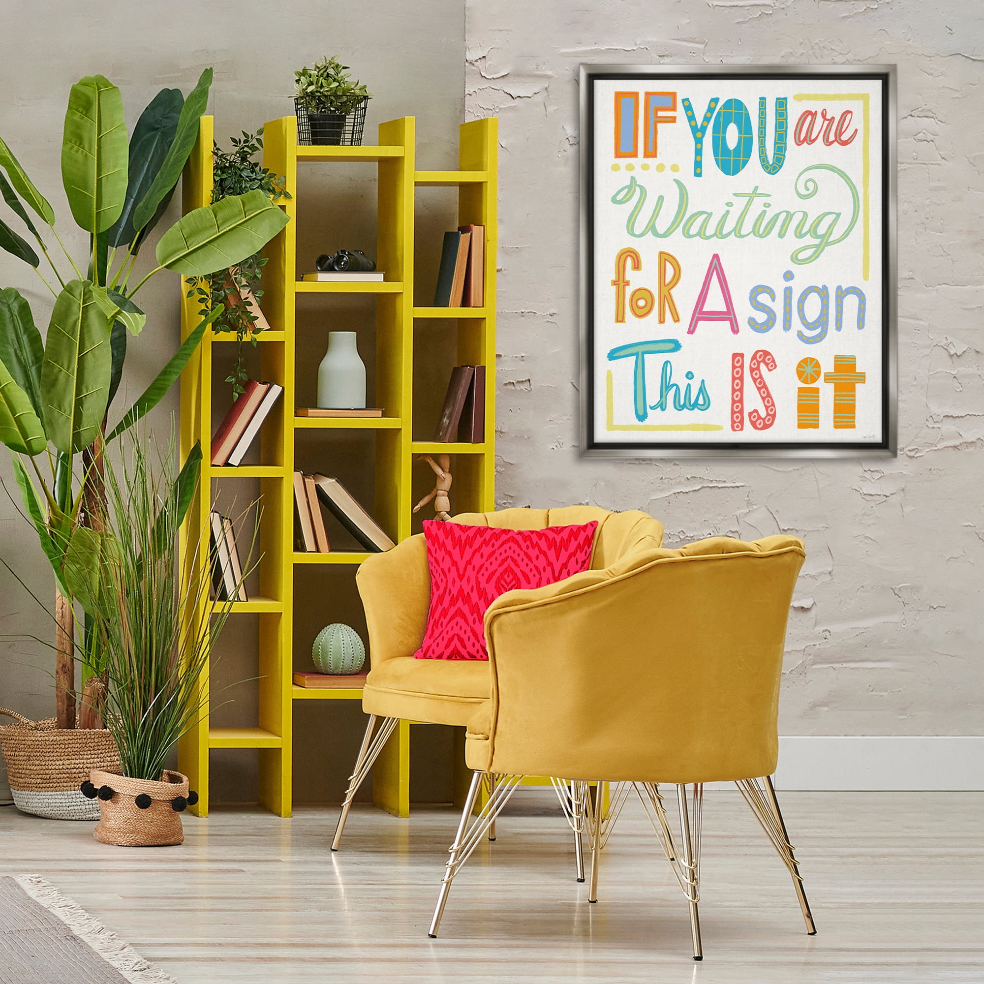 Stupell Industries This Is Your Sign Typography Painting Gray Floater Framed Art Print Wall Art, 25 x 31