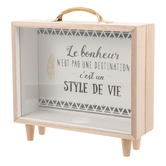 unbranded  Saving Money Holder Personalized Piggy Bank Wooden Mini LED Girl Child