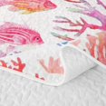 thumbnail image 5 of Erosebridal Watercolor Tropical Fish Quilt Full for Girls, Ocean Coral Animal Full Bedspread Sets, 3 Pieces, 5 of 7