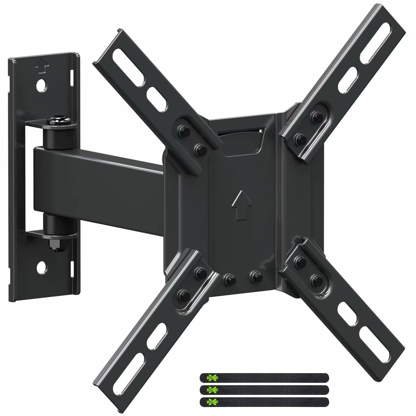USX MOUNT Full Motion TV Wall Mount 180°swivel Bracket for 13-42 inch TV & Monitor,up to 55lbs Television mount Tilt Extension with Articulating Arms Max VESA 200x200mm