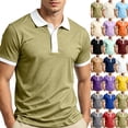 thumbnail image 2 of Men's Moisture Wicking Golf Polo Shirt, Short Sleeve Breathable Quick Dry Shirts for Men Army Green XL, 2 of 8