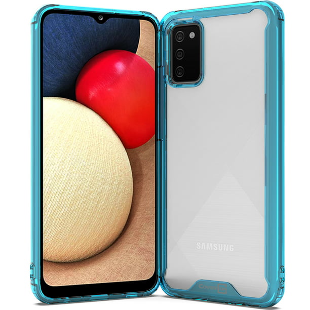 beproeving Mount Bank Amfibisch CoverON For Samsung Galaxy A02S Case, Clear Slim fit Lightweight Hard Phone  Cover TPU, Blue Bumper - Walmart.com