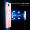 thumbnail image 3 of Magnetic Case for iPhone 16e Ring Holder Bracket Cover, Compatible with MagSafe Charging Support Car Mount, Hybrid Shockproof Dustproof Slim Rugged Case for iPhone 16e, Pink, 3 of 8