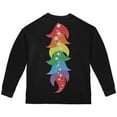 thumbnail image 2 of Halloween Rainbow Heart Unicorn Costume Pony Toddler Long Sleeve T Shirt Black 3T, 2 of 2
