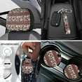 thumbnail image 4 of Uorisanigo Car Accessories Set Southwest Aztec Cow Print with Front & Rear Seat Protectors,Shift Knob Cover,Seatbelt Shoulder Pad,Steering Wheel Cover,Headrest,Armrest Cushion,Keychains,18pcs, 4 of 7