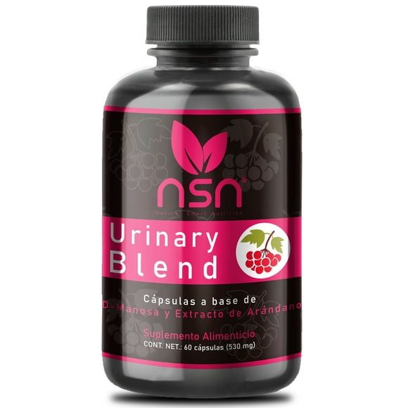 NSN Urinary Blend | Con Extracto de Arandano, D- Manosa, Vitamina C | 530 mg por Cápsula | Vitaminas para el tracto Urinario | 60 Cápsulas Natural SmartNutrition Wellness