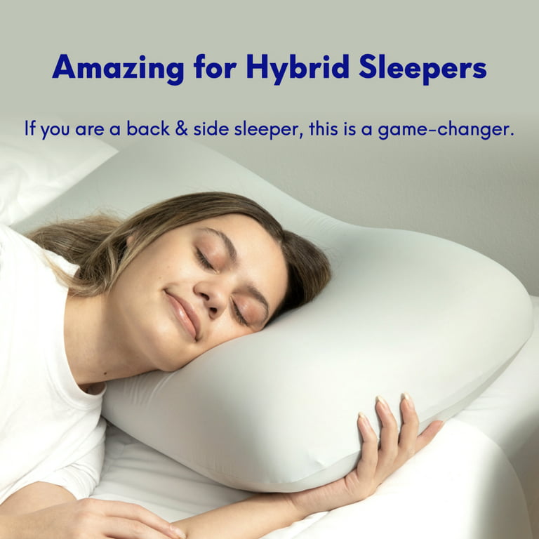Cushion Lab Deep Sleep Pillow, Patented Ergonomic Contour Design for Side &  Back
