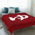 thumbnail image 4 of Japanese Style Blanket Soft Cozy Warm Throw Blanket for Couch, Plush Fuzzy Flannel Fleece Blankets for Sofa, Modern Minimalist Flower Red Bed Blankets Lightweight Gifts for Women, 30"x40", 4 of 9