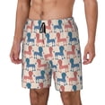thumbnail image 2 of Uemuo Cartoon Poodle Dog Pattern Mens Swim Trunks Quick Dry Board Shorts with Mesh Lining, Stretch Beach Shorts Quick Dry No-Chafing Board Shorts-, 2 of 9