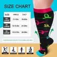 thumbnail image 4 of 3 Pairs Compression Socks for Plus Size Women & Men Circulation 20-30 mmhg Knee High, Best Support for Medical, Running, Nursing, 4 of 7