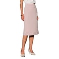 thumbnail image 4 of INSPIRE CHIC Stylish Women's Pencil Skirt with High Waist and Split Back for Work and Casual Wear 2XL Pink, 4 of 5