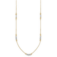 thumbnail image 2 of 14K Solid Two Tone Gold Bead Ball Chain Necklace, 2 of 4