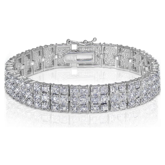 United Jewelry Manufacturers Miracle-Set Diamond Tennis Bracelet 1 ct tw in Silver-Tone, 725"