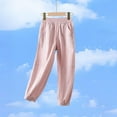 thumbnail image 2 of Ltctricy Children's Lightweight Joggers Unisex Boys Girls Elastic Waist Tapered Quick Dry Pull on Pants Athletic Casual Pants(Pink,5-6 Years), 2 of 5