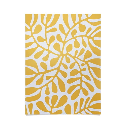 Society6 Yellow Crawler Pattern by Little Dean Art Print