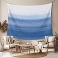 thumbnail image 2 of Blue White Ombre Large Tapestry for Bedroom Wall Hanging Tapestry, Modern Abstract Striped Lines Art Ceiling Backdrop Tapestries Poster Blanket Wall Decor for Teens Room Living Room Dorm 100" x 59", 2 of 8