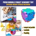 thumbnail image 2 of Juguete Sensorial De Burbujas De Empuje Para Autismo, Necesidades Especiales, Juguete Para Apretar De Silicona Para Aliviar El Estrés, Para El Hogar, La Escuela Y La Oficina Yuarrent FN005815-00, 2 of 6