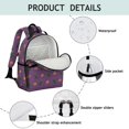 thumbnail image 4 of Black Cat Purple Pattern Cute School Backpack Bag for School with Padded Back and Adjustable Shoulder Straps 15.25"x11.5"x5.25", 4 of 5