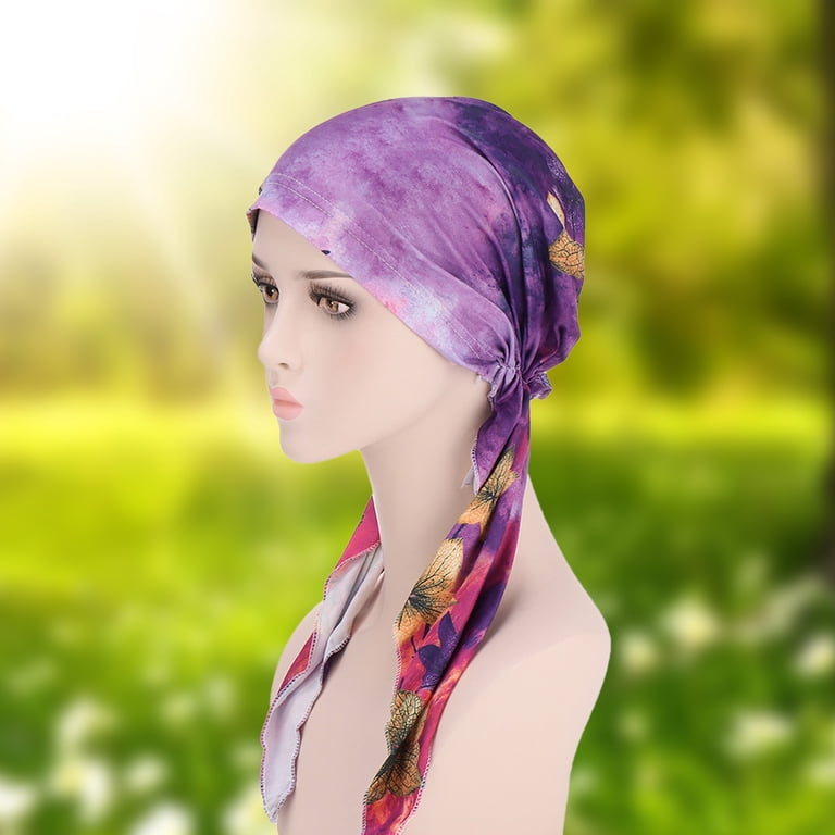 Chemo Cap with Silky Scarf for Hair Loss Sleep Beanie Women main image 4