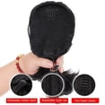 thumbnail image 3 of Ponytail Natural Black Chignon Updo Ponytail Hair Extension Straight Elastic Band Hair Bun Ponytail Extension Synthetic Short Straight Drawstring, 3 of 6