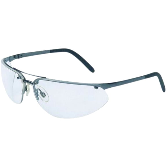 Honeywell Uvex Fuse Safety Glasses, Clear Lens, Polycarbonate, Hard Coat, Gunmetal Frame