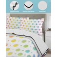 thumbnail image 4 of Quilts Full Size Bedding Set, Colorful Polka Dot Lightweight Quilted Comforter, Cartoon Watercolor Geometric Soft Reversible Bedspread Coverlet with Pillow Covers for All Season, 78" x 90", 4 of 7