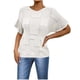 thumbnail image 1 of Blusas de Encaje de Manga Corta con Capucha de Cuello Redondo, 95% Poliéster 5% Spandex Camiseta Superior, 1 of 6